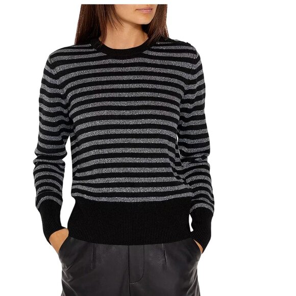 ✨ Equipment Wool Metallic Stripe Sweater | Medium | Holiday Sparkle ✨ - Picture 1 of 11